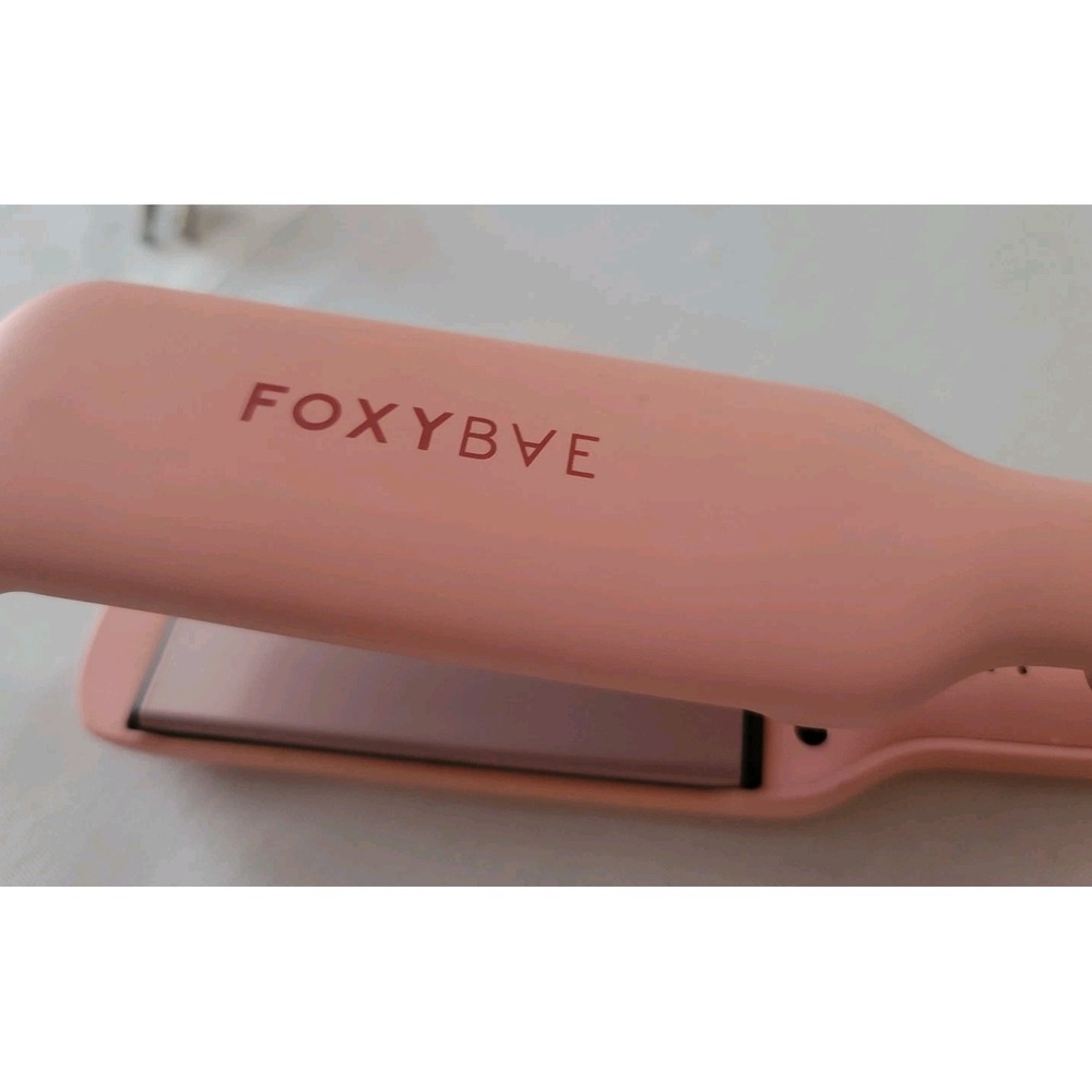 FoxyBae Blush Ceramic Hair Straightener Flat Iron Pink Adjustable Heat Dual...